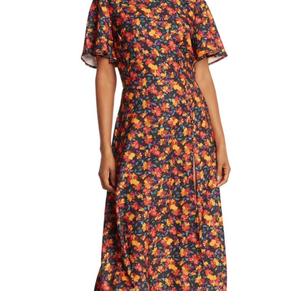 Alexia Admor Boatneck Flutter sleeve Fit and Flare